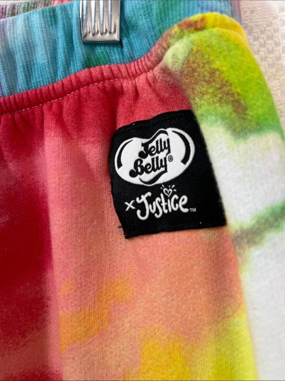 Justice Jelly Belly Tie-Dye Fleece Jogger Pants NWOT XL